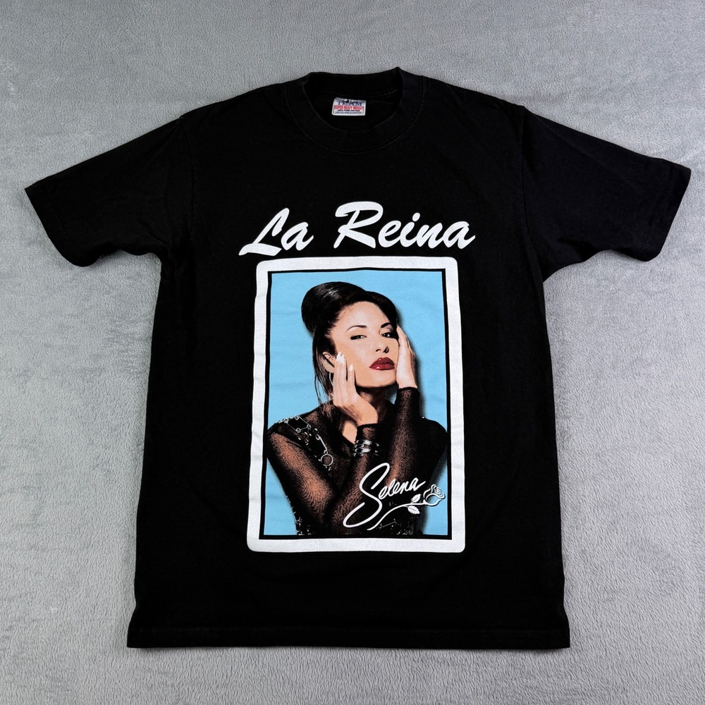 Pro Team Selena La Reina Graphic T-Shirt Black Mens Medium Super Heavy Weight